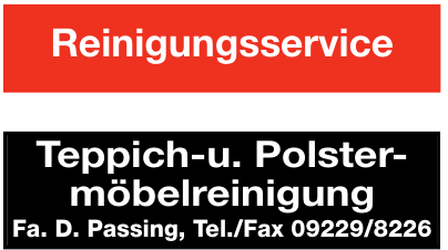 Fa. D. Passing - Teppich- u. Polstermöbelreinigung Fa. D. Passing - Teppich- u. Polstermöbelreinigung