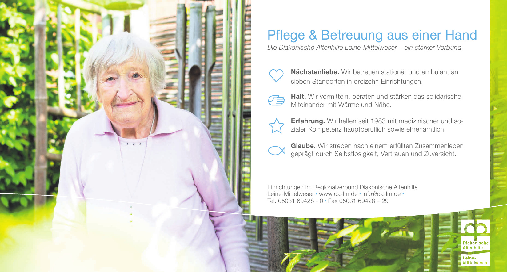 Einrichtungen im Regionalverbund Diakonische Altenhilfe Leine-Mittelweser Einrichtungen im Regionalverbund Diakonische Altenhilfe Leine-Mittelweser