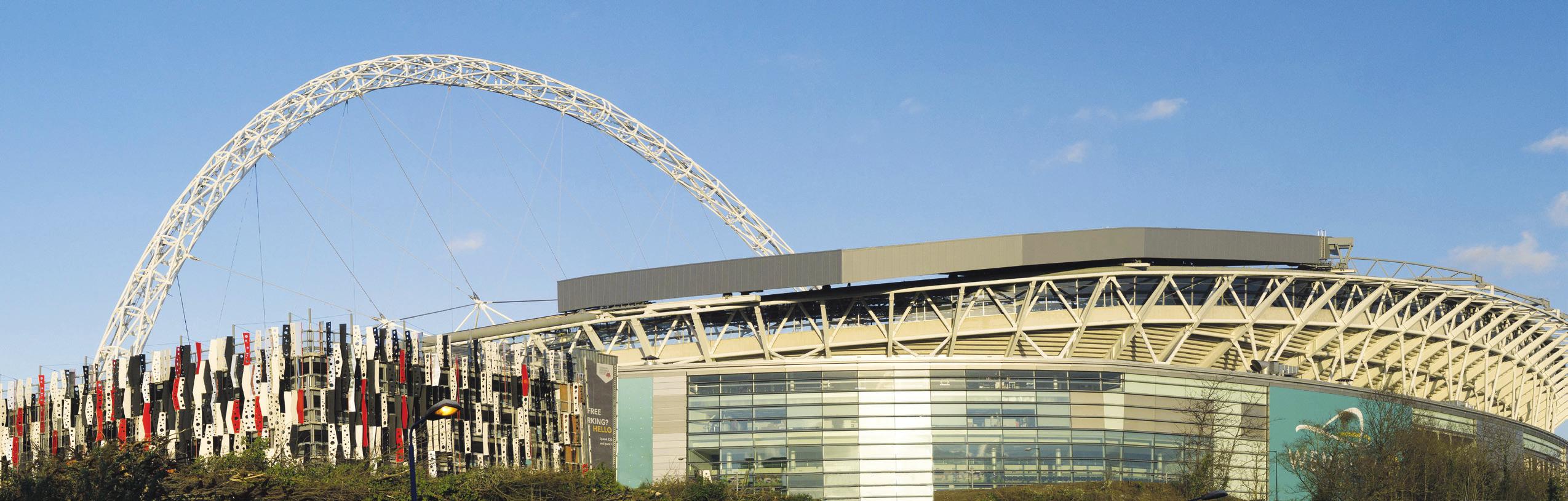 Endspiel-Ort 2020: Das Wembley-Stadion in London.