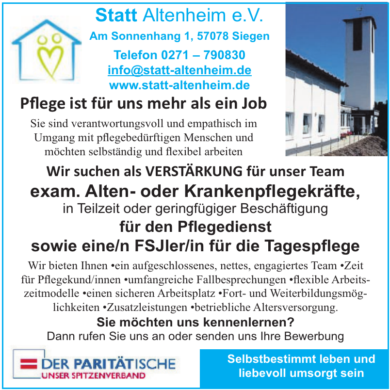 Statt Altenheim e.V. Statt Altenheim e.V.