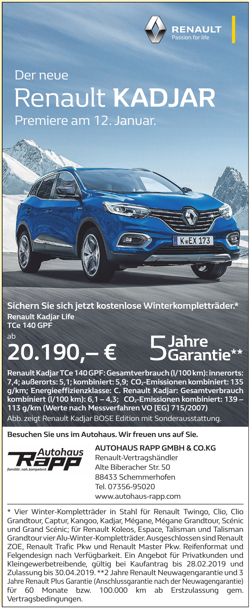 Autohaus Rapp GmbH & Co. KG Autohaus Rapp GmbH & Co. KG