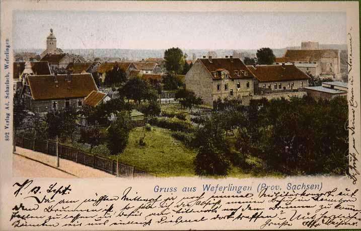 Diese Ansicht von Weferlingen stammt aus der Zeit um 1900. Diese Ansicht von Weferlingen stammt aus der Zeit um 1900.
