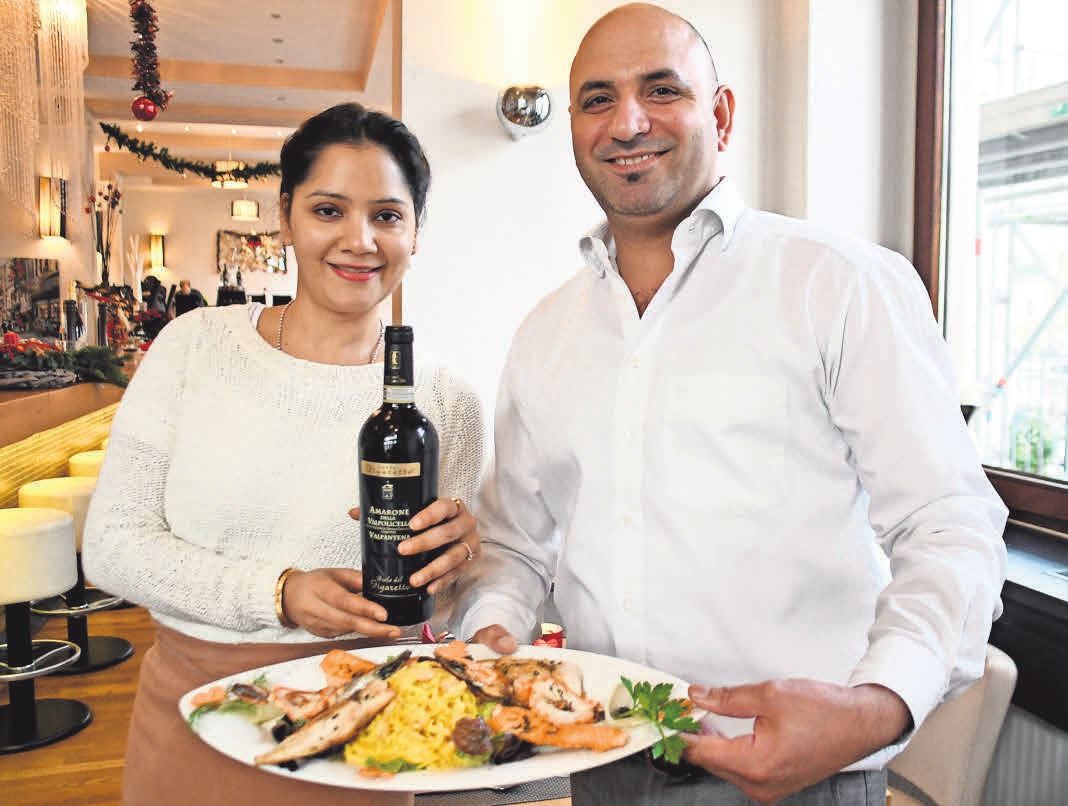 Maria-Pia Rosa und Mangal Singh verwöhnen die Gäste im Il Mercato. Maria-Pia Rosa und Mangal Singh verwöhnen die Gäste im Il Mercato.
