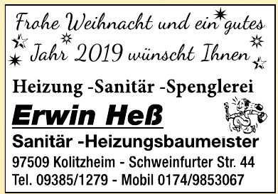 Erwin Heß - Sanitär - Heizungsbaumeister Erwin Heß - Sanitär - Heizungsbaumeister