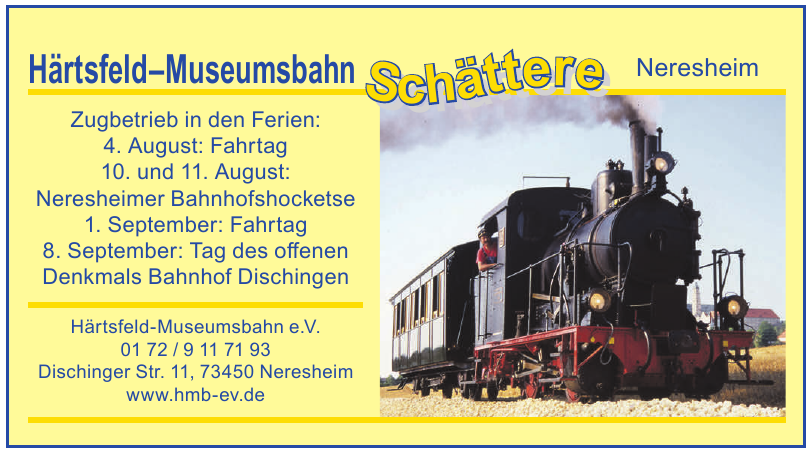 Härtsfeld-Museumsbahn e.V. Härtsfeld-Museumsbahn e.V.