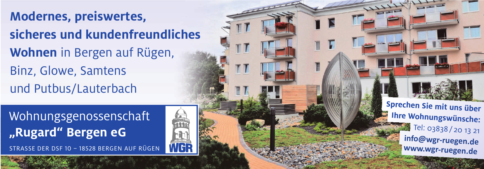 Wohnungsgenossenschaft „Rugard“ Bergen eG Wohnungsgenossenschaft „Rugard“ Bergen eG
