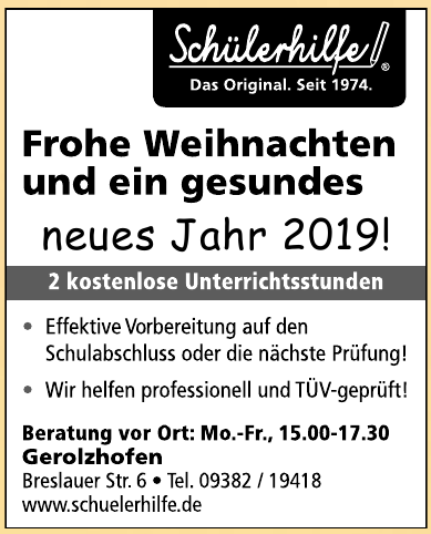 Schülerhilfe! Schülerhilfe!