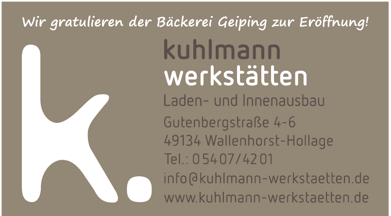 Kuhlmann werkstätten Laden- und Innenausbau Kuhlmann werkstätten Laden- und Innenausbau
