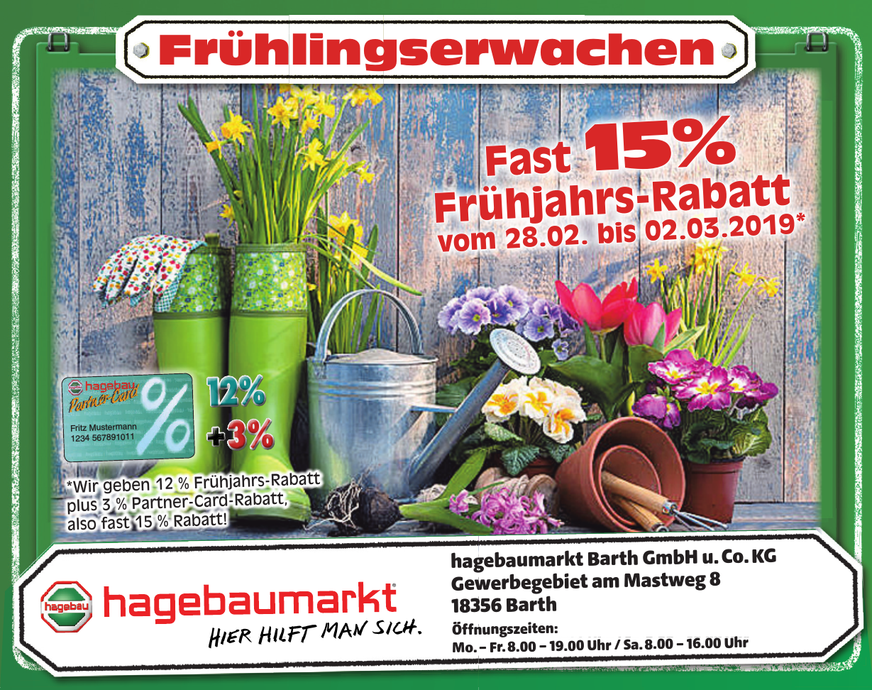 hagebaumarkt Barth GmbH u. Co. KG hagebaumarkt Barth GmbH u. Co. KG