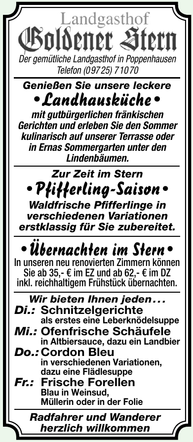 Landgasthof Goldener Stern Landgasthof Goldener Stern