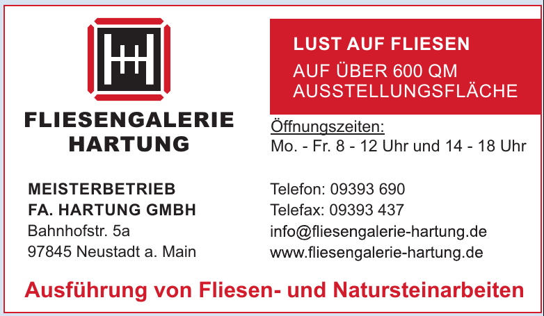 Fliesengalerie Hartung - Meisterbetrieb Fa. Hartung GmbH Fliesengalerie Hartung - Meisterbetrieb Fa. Hartung GmbH
