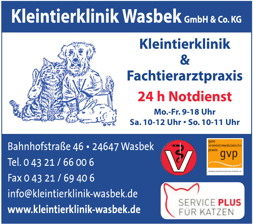 Kleintierklinik Wasbek GmbH & Co. KG Kleintierklinik Wasbek GmbH & Co. KG