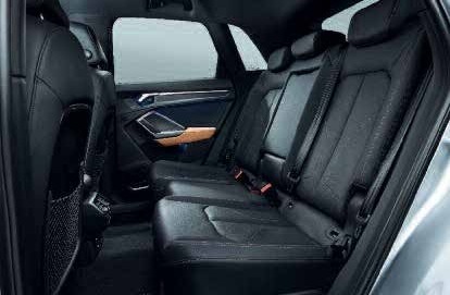Erhöht das Platzangebot im Fond: Verschiebbare Rücksitze im Audi Q3 Foto: ©AUDI AG
