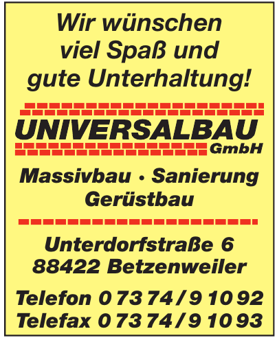 Universalbau GmbH Universalbau GmbH