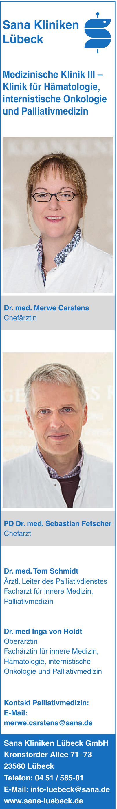Sana Kliniken Lübeck GmbH Sana Kliniken Lübeck GmbH