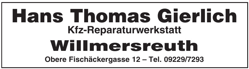 Hans Thomas Gierlich Kfz-Reparaturwerkstatt