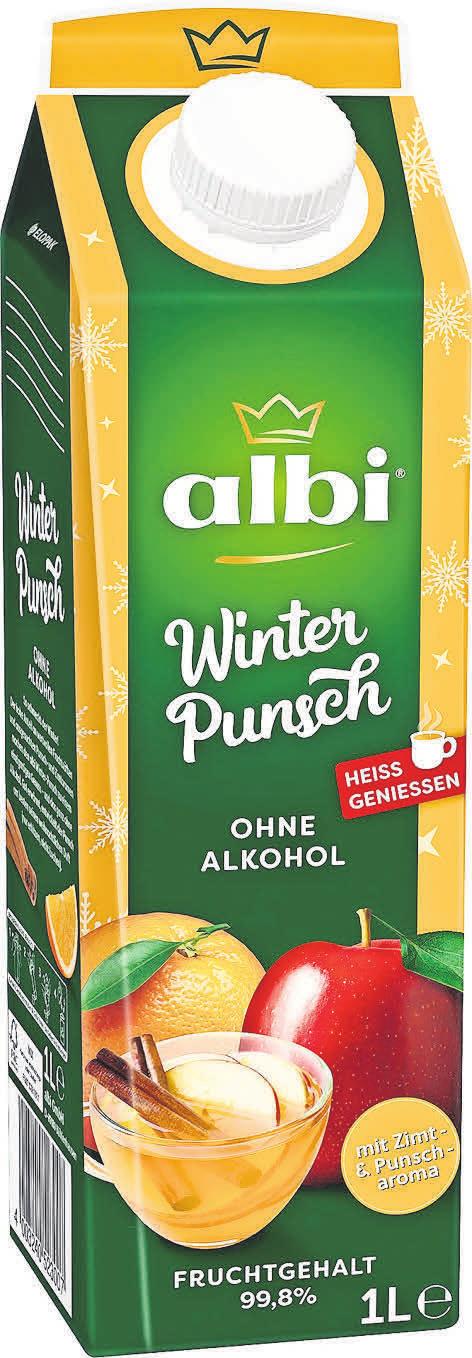 Der neue albi-Winter-Punsch sorgt dieses Jahr für heiße Weihnachten. Der neue albi-Winter-Punsch sorgt dieses Jahr für heiße Weihnachten.