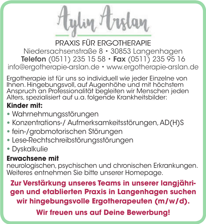 Aylin Arslan Ergotherapie Aylin Arslan Ergotherapie