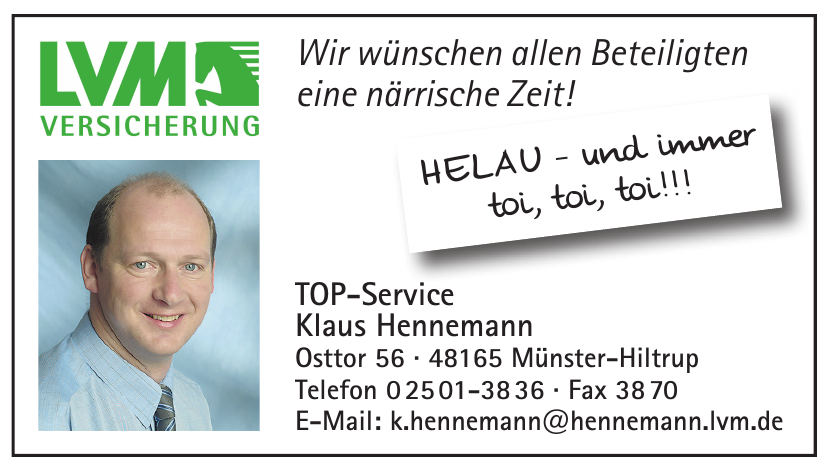 LVM Geschäftsstelle Klaus Hennemann LVM Geschäftsstelle Klaus Hennemann