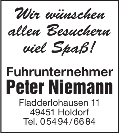Fuhrunternehmer Peter Niemann