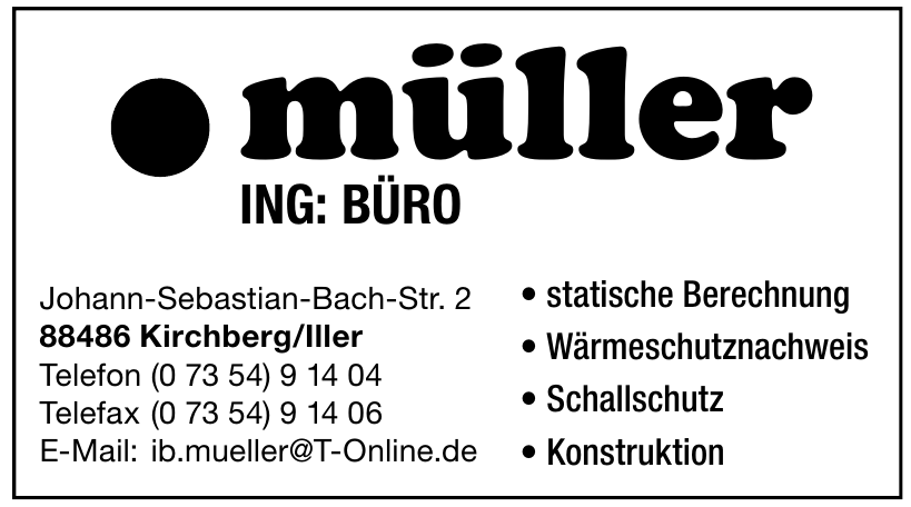 müller Ingenieurbüro GmbH müller Ingenieurbüro GmbH