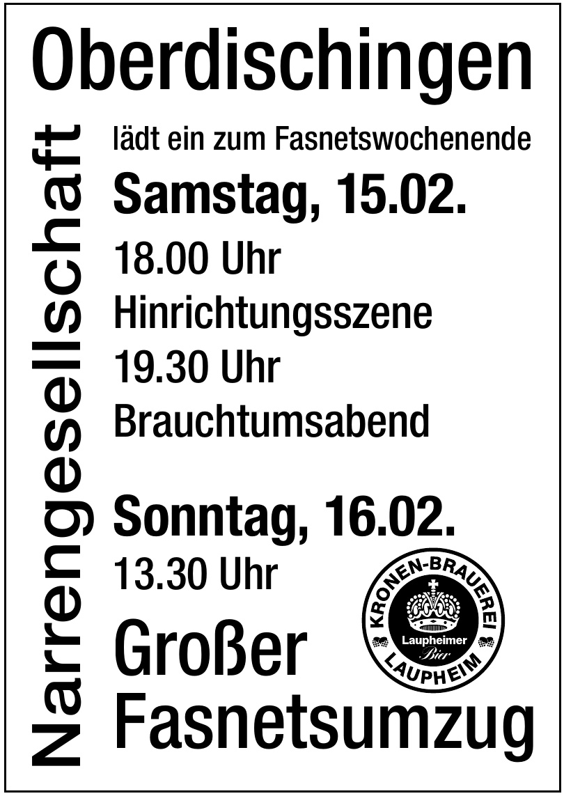 Narrengesellschaft Oberdischungen Narrengesellschaft Oberdischungen