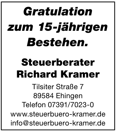 Steuerberater Richard Kramer Steuerberater Richard Kramer