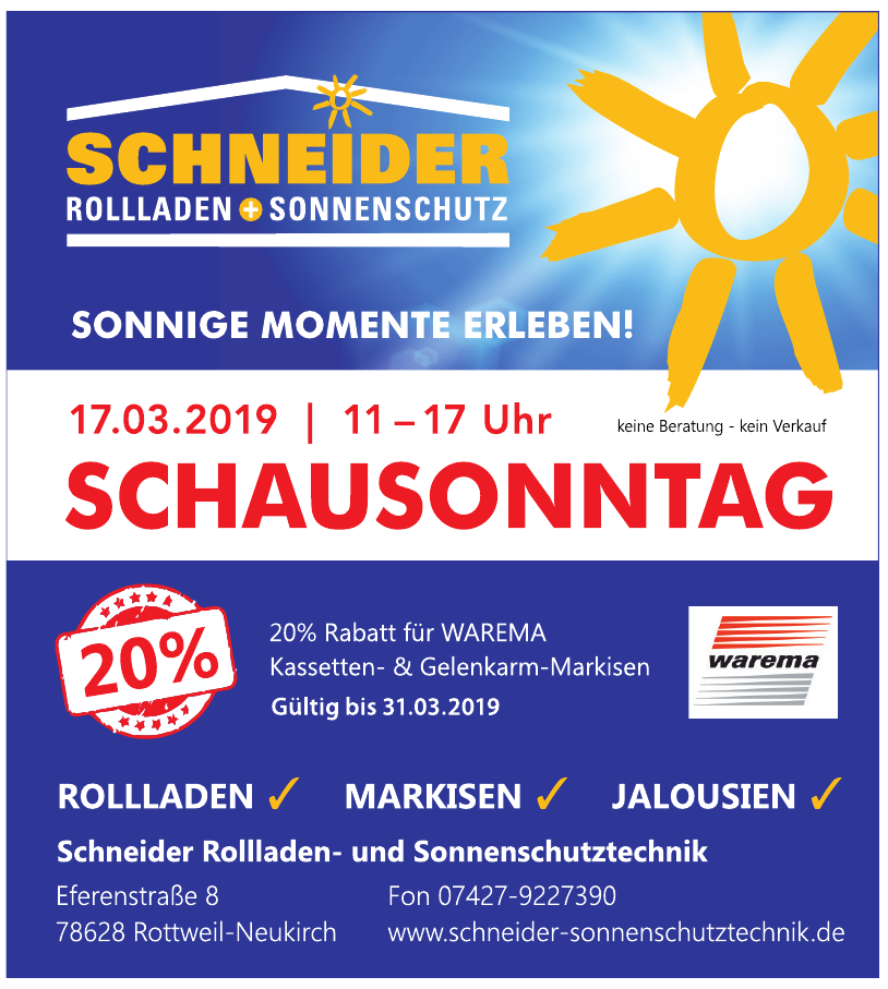 Schneider Rollladen- und Sonnenschutztechnik Schneider Rollladen- und Sonnenschutztechnik