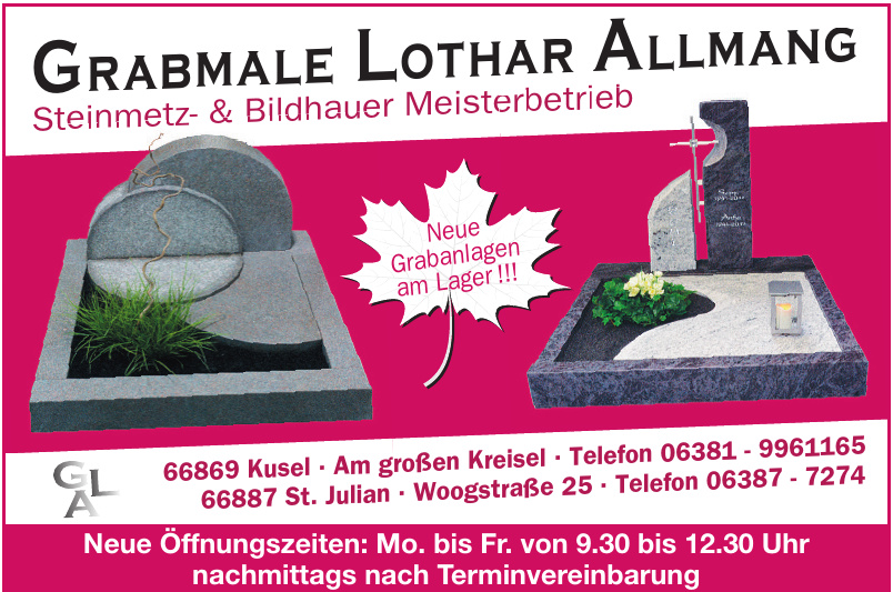 Grabmale Lothar Allmang