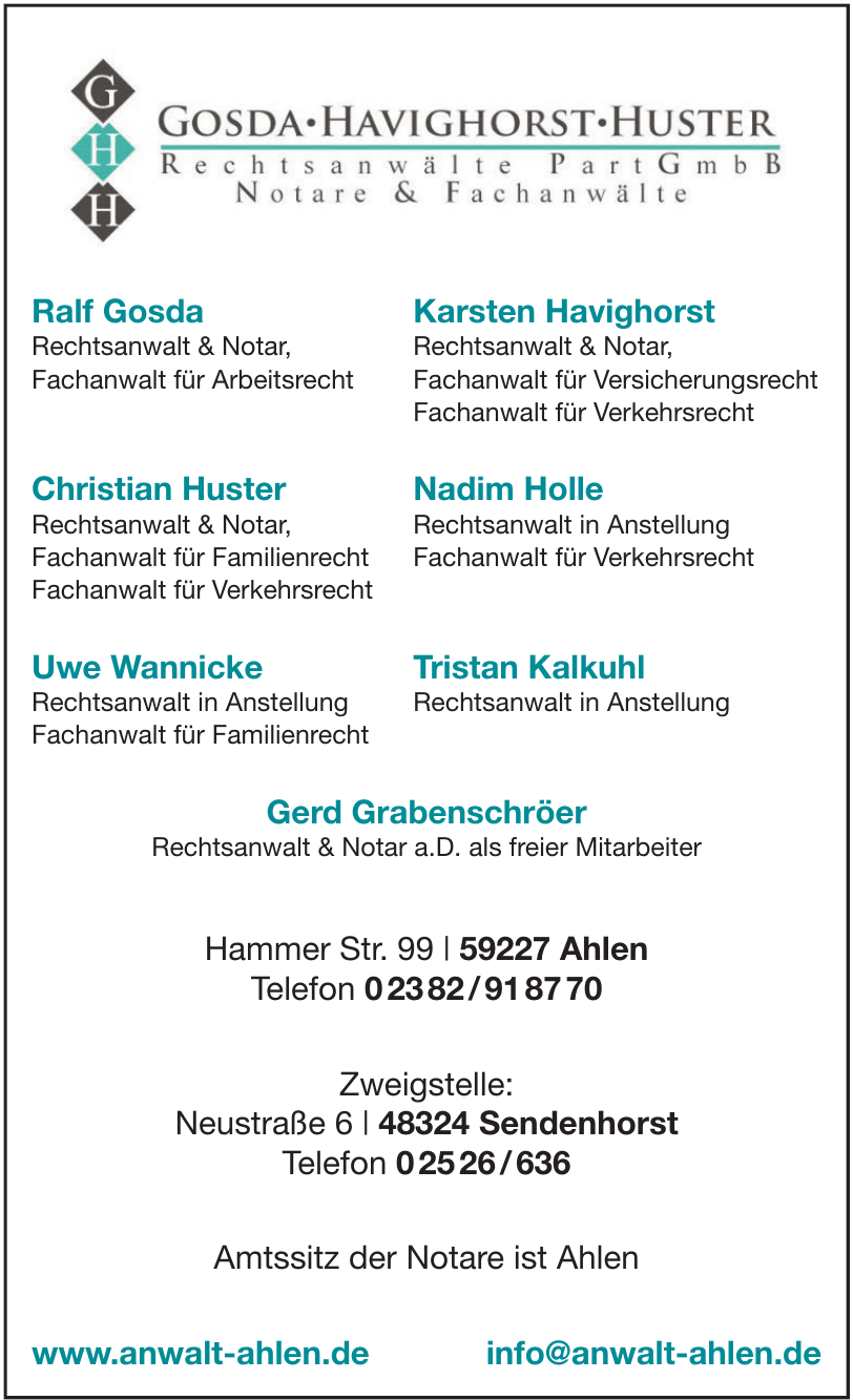 Gosda - Havigshorst - Huster Gosda - Havigshorst - Huster
