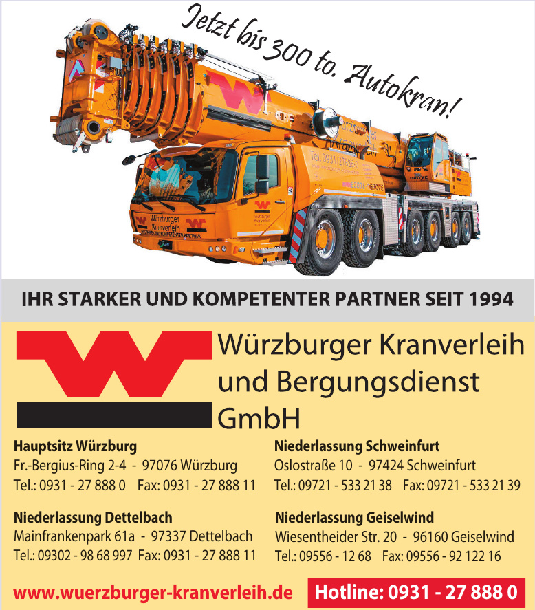 Würzburger Kranverleih und Bergungsdienst GmbH Würzburger Kranverleih und Bergungsdienst GmbH