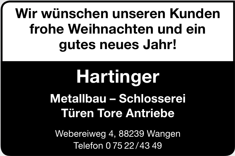 Hartinger Metallbau – Schlosserei Türen Tore Antriebe