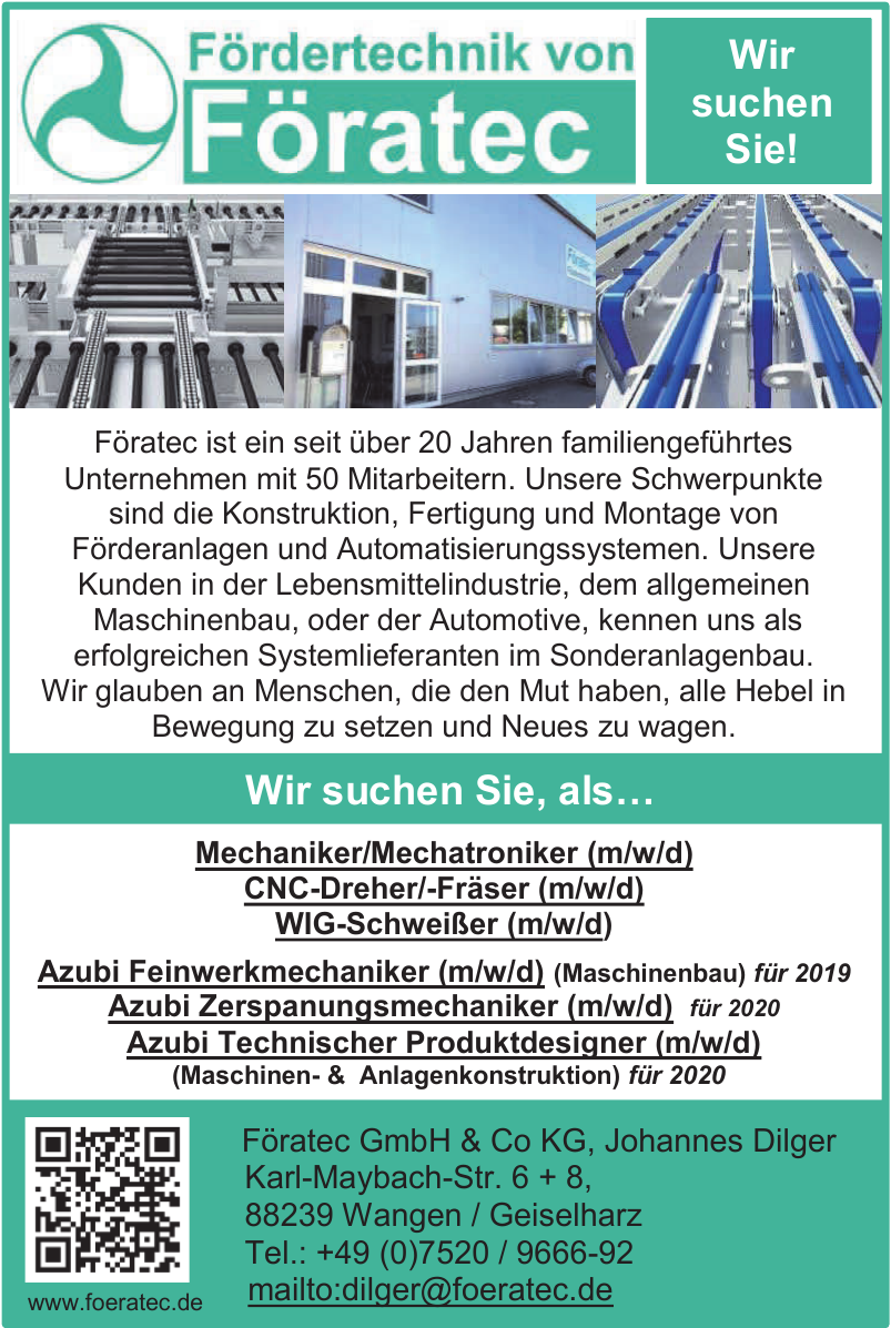 Föratec GmbH & Co KG, Johannes Dilger Föratec GmbH & Co KG, Johannes Dilger