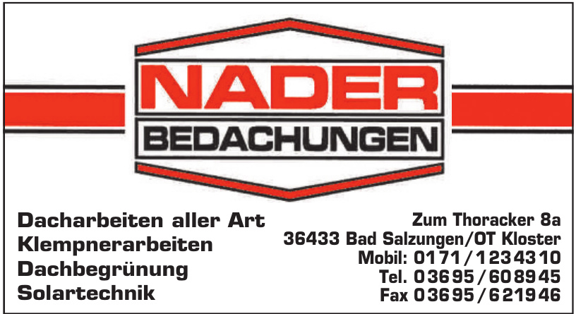 Nader Bedachungen Nader Bedachungen