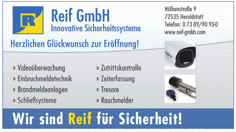 Reif GmbH Innovative Sicherheitssysteme Reif GmbH Innovative Sicherheitssysteme