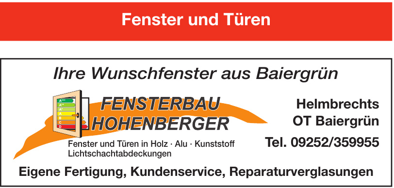 Fensterbau Hohenberger Fensterbau Hohenberger