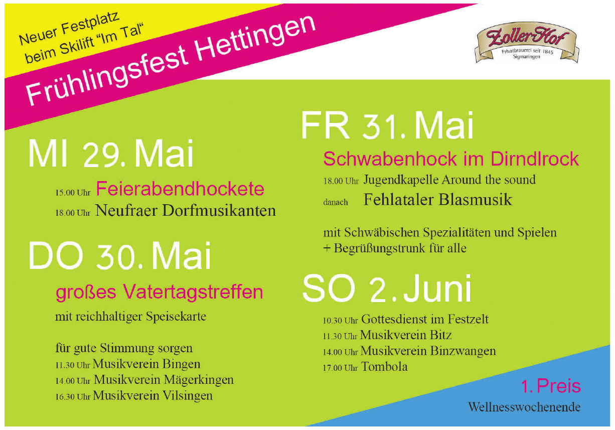 Frühlingsfest Hettingen Frühlingsfest Hettingen
