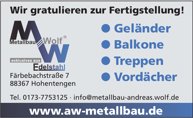 Metallbau Andreas Wolf Metallbau Andreas Wolf