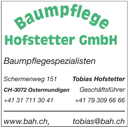 Baumpflege Hofstetter GmbH
