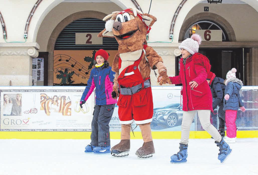 Sigi dreht gerne Runden mit den Eisläufern. ARCHIVFOTO: THW Sigi dreht gerne Runden mit den Eisläufern. ARCHIVFOTO: THW