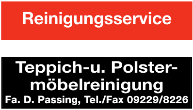 Fa. D. Passing - Teppich- u. Polstermöbelreinigung Fa. D. Passing - Teppich- u. Polstermöbelreinigung