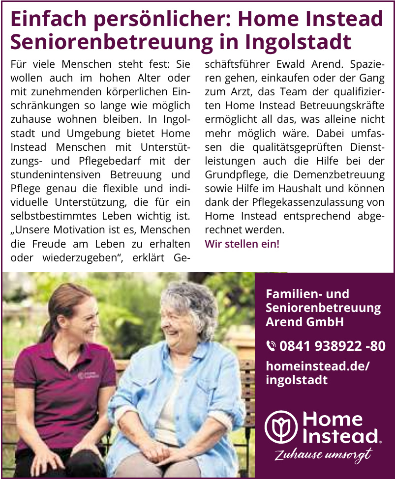 Home Instead Familien- und Seniorenbetreuung Arend GmbH