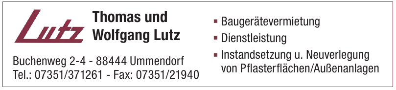 Thomas und Wolfgang Lutz Thomas und Wolfgang Lutz