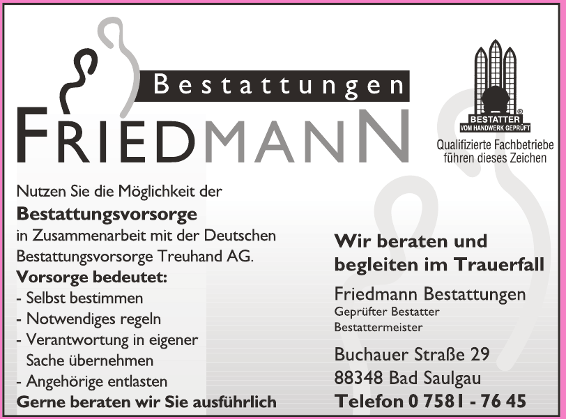 Friedmann Bestattungen Friedmann Bestattungen