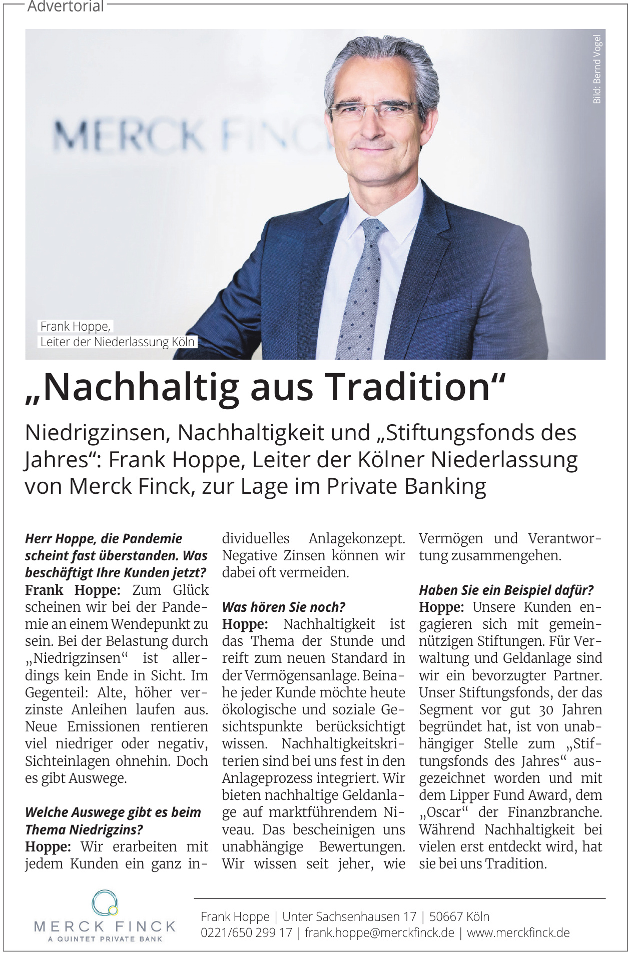 Privatbankiers AG - Frank Hoppe Privatbankiers AG - Frank Hoppe
