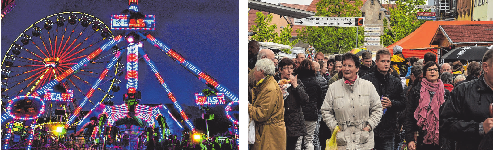 Spektakuläre Fahrgeschäfte beleben den Rummel - und am Pfingstmontag findet der eigentlich Anlass des Events, der Krämermarkt, statt. Spektakuläre Fahrgeschäfte beleben den Rummel - und am Pfingstmontag findet der eigentlich Anlass des Events, der Krämermarkt, statt.
