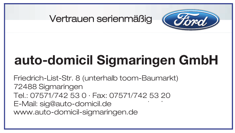 auto-domicil Sigmaringen GmbH auto-domicil Sigmaringen GmbH