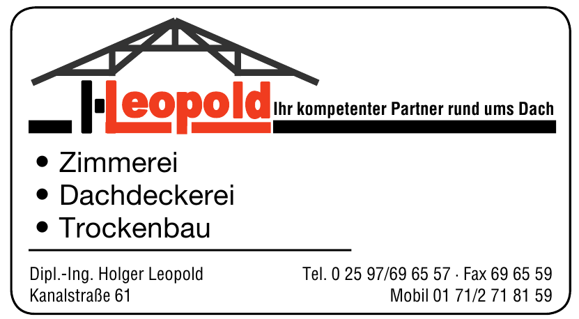Dipl.-Ing. Holger Leopold Dipl.-Ing. Holger Leopold