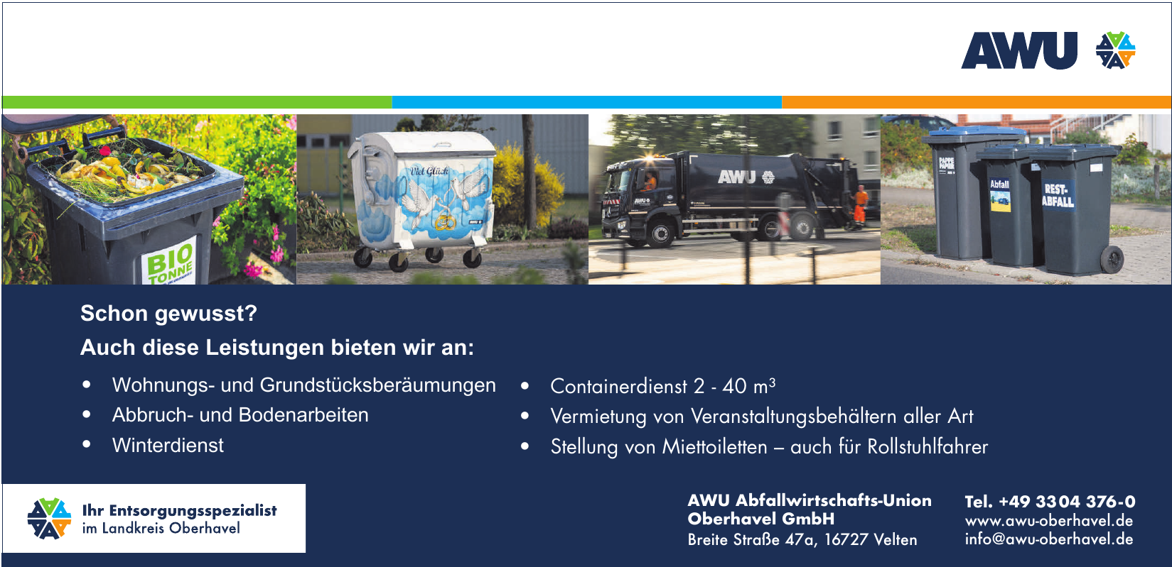 AWU Abfallwirtschafts-Union Oberhavel GmbH AWU Abfallwirtschafts-Union Oberhavel GmbH