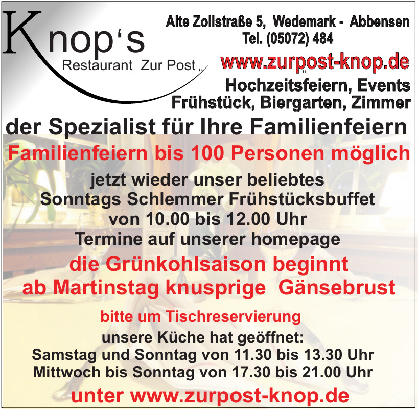 Knop´s Restaurant Zur Post Knop´s Restaurant Zur Post
